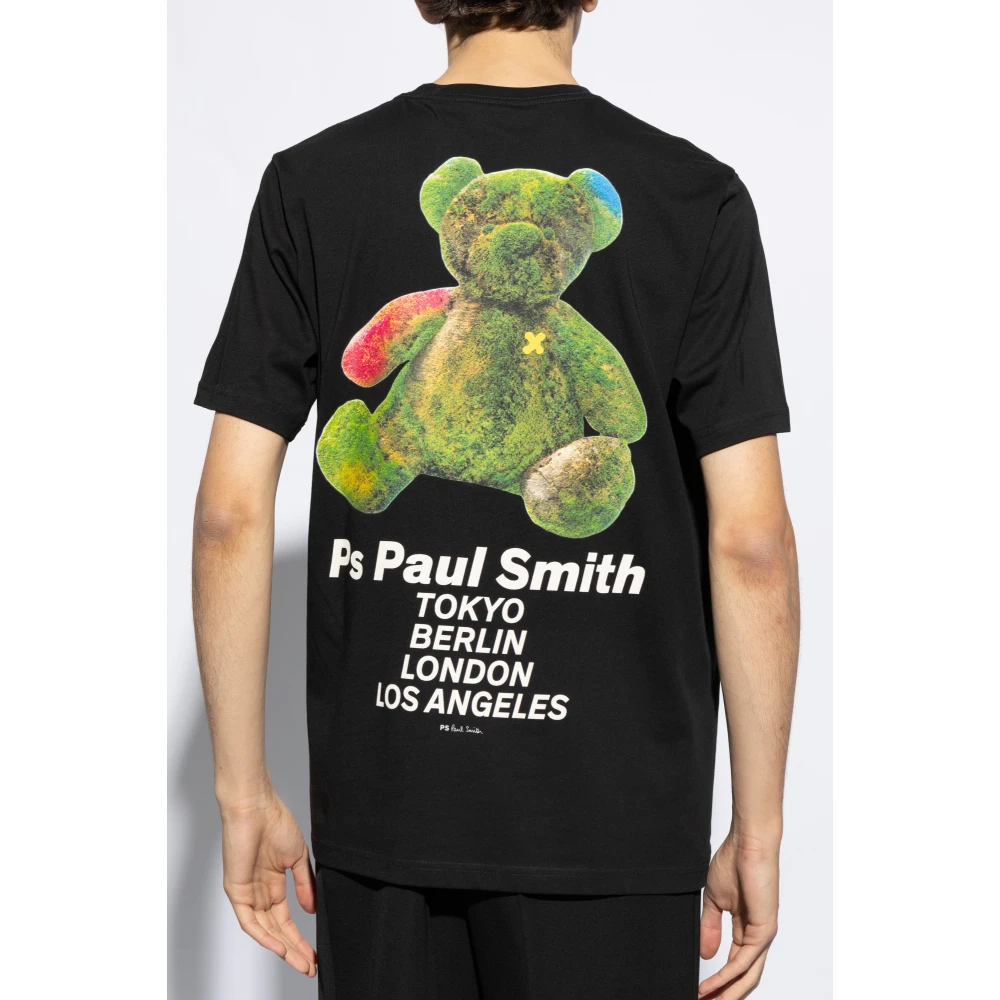 PS By Paul Smith Bedrukt T-shirt Black Heren