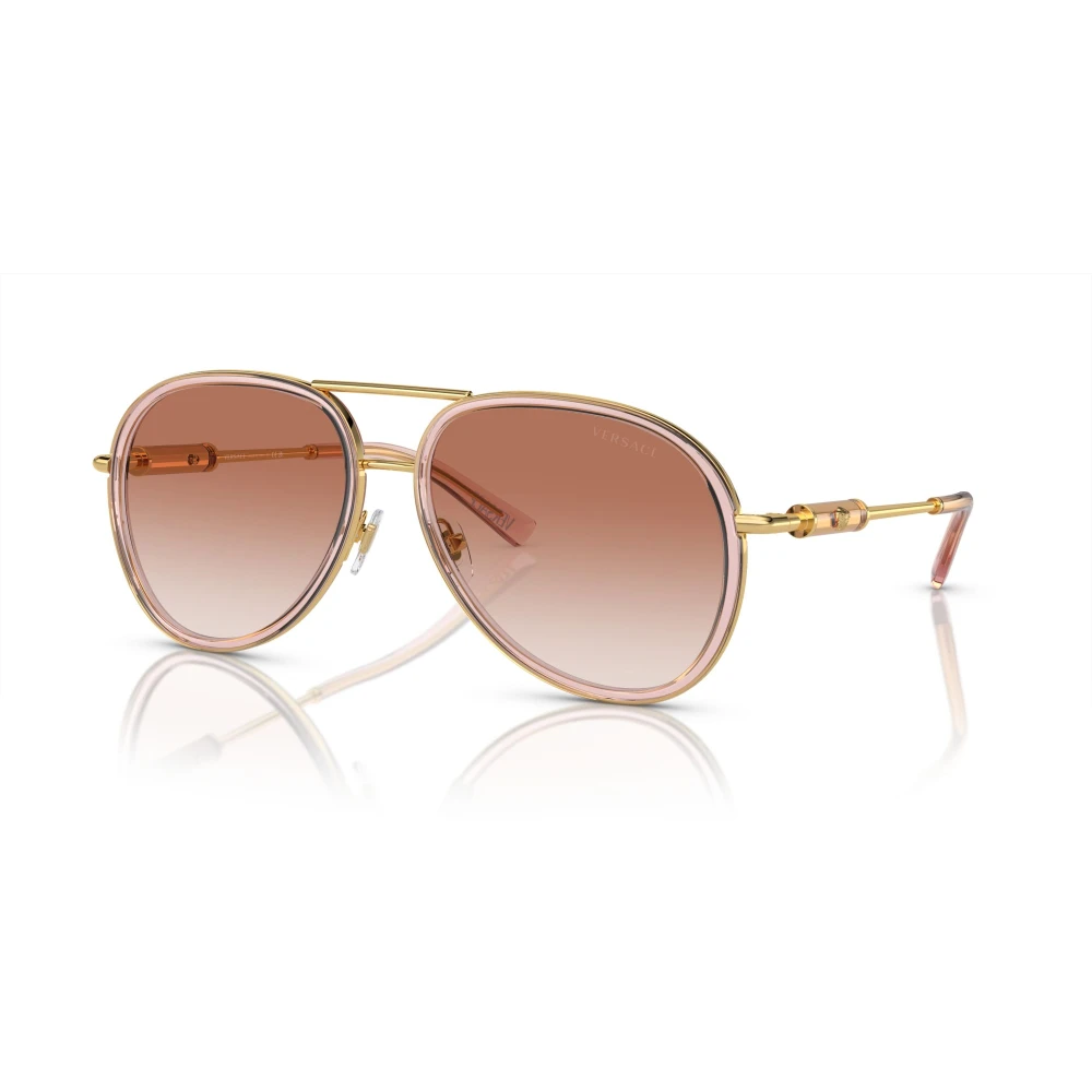 Gjennomsiktig brun/rosa solbriller