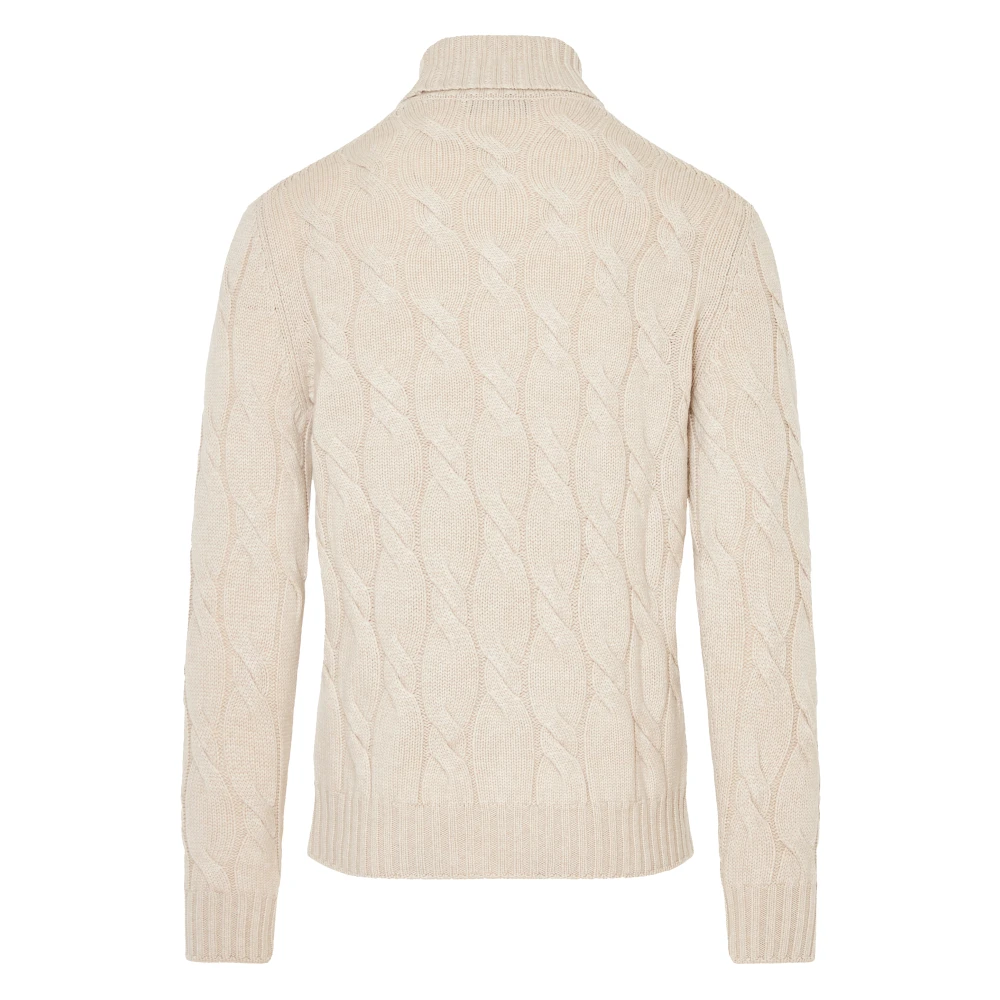 Gran Sasso Luxe Cashmere Rollneck Sweater Beige Heren