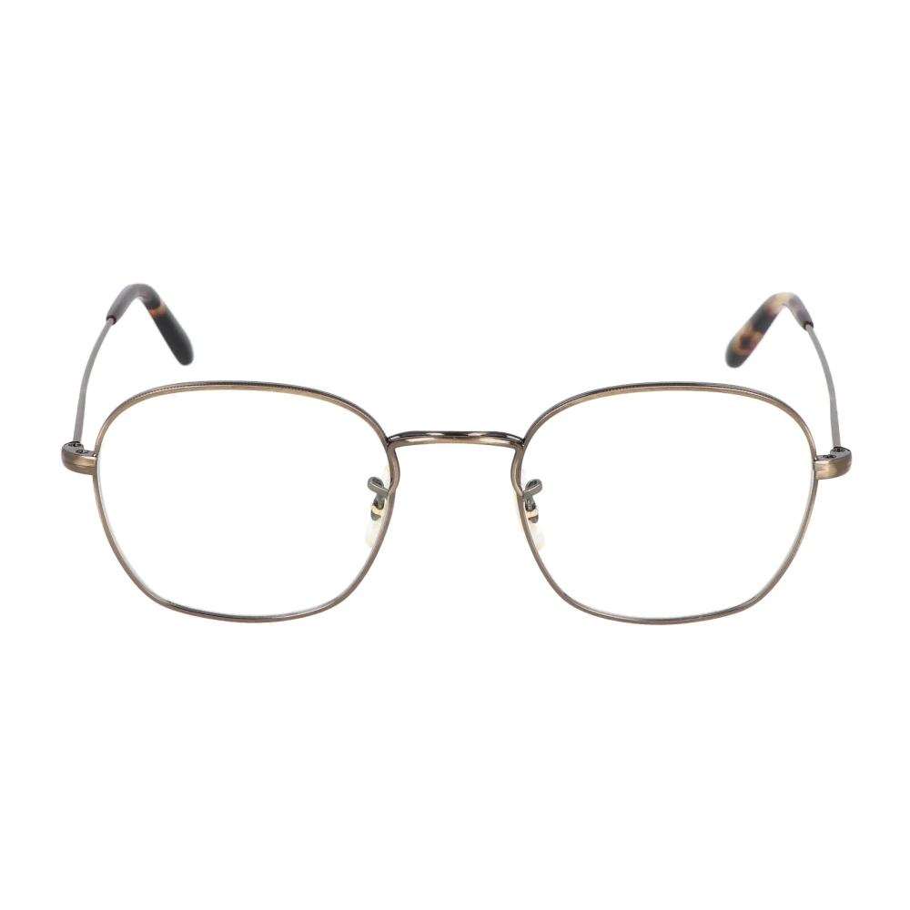Oliver Peoples Klassieke vierkante metalen montuurbril Brown Unisex