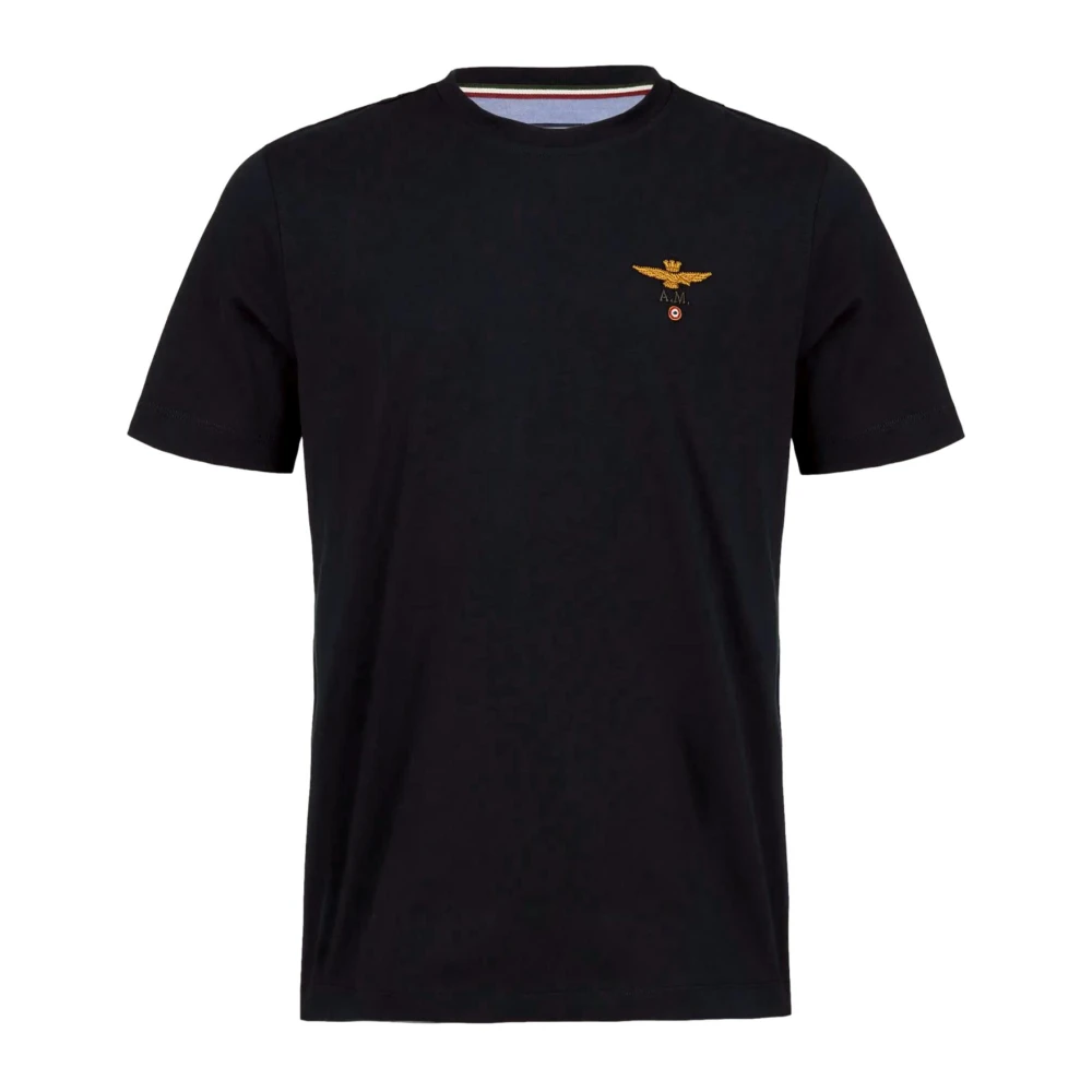Aeronautica Militare Herren Schwarz Oberteile, K, Lgröße: