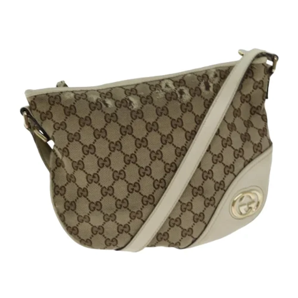 Gucci Vintage Pre-owned Canvas gucci-bags Beige Dames