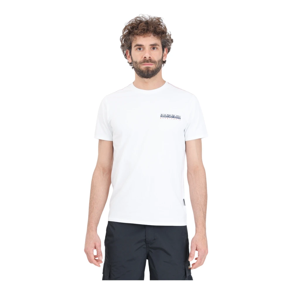 Napapijri Witte T-shirt met Great Bear Print White Heren
