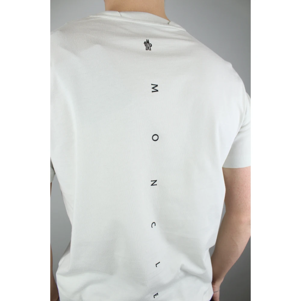 Moncler Logo T-shirt in Beige Heren