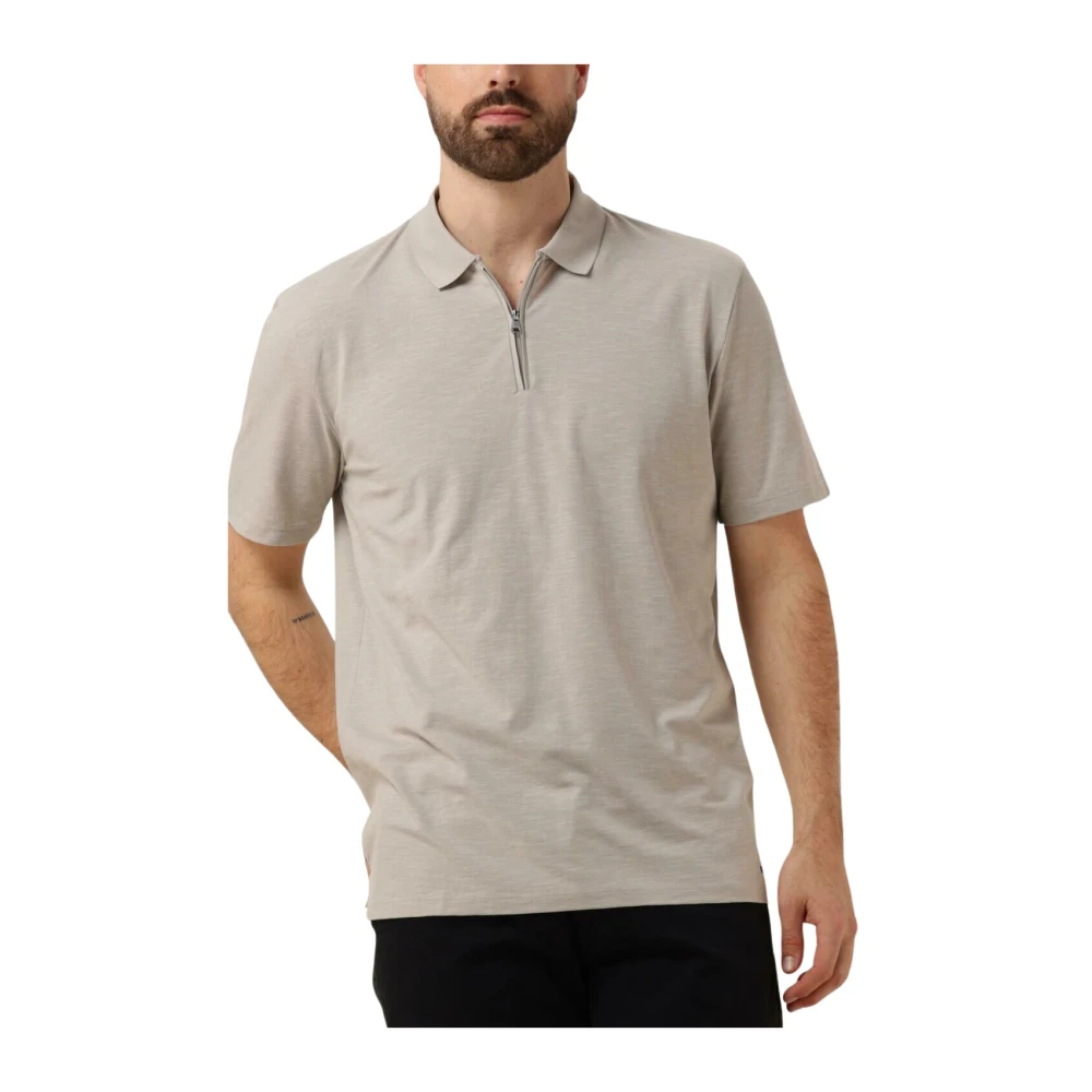 HUGO Poloshirt met korte ritssluiting model 'Dekok'