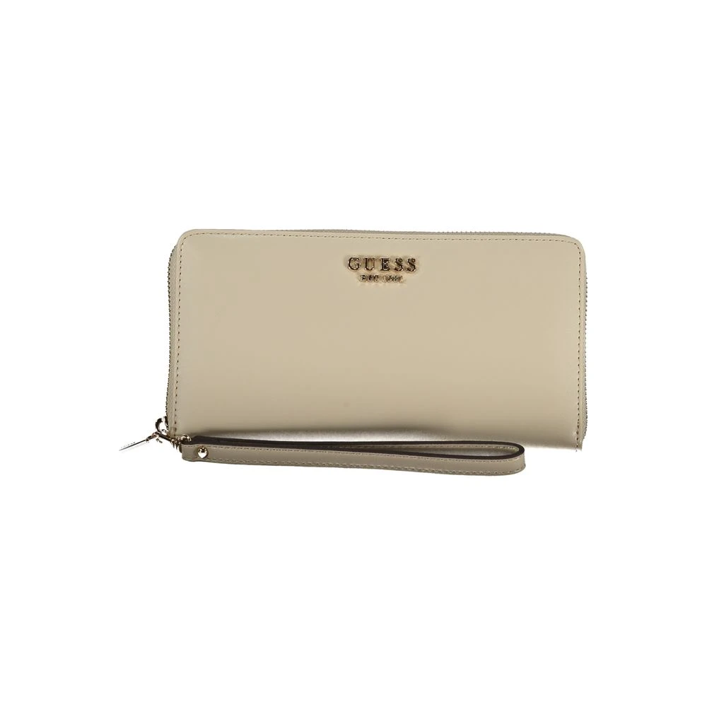 Guess Beige Portemonnee met Rits en Logo Beige Dames