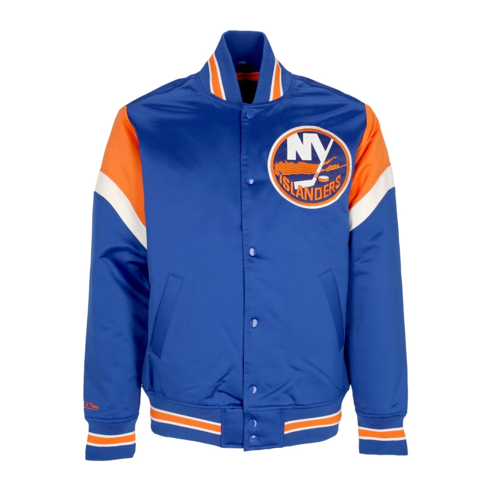 Mitchell & Ness NHL Heavyweight Bomber Jacket New York Islanders Blue Heren