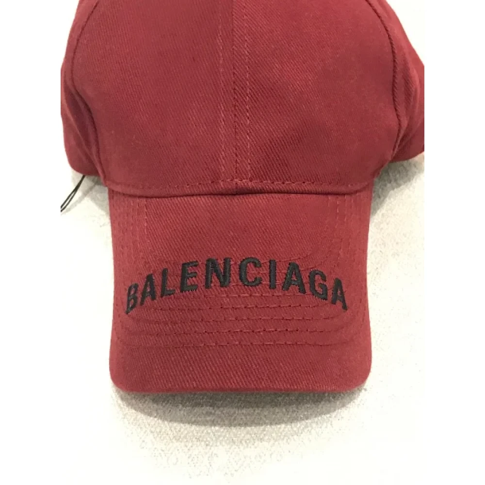 Balenciaga Vintage Pre-owned Cotton hats Red Dames