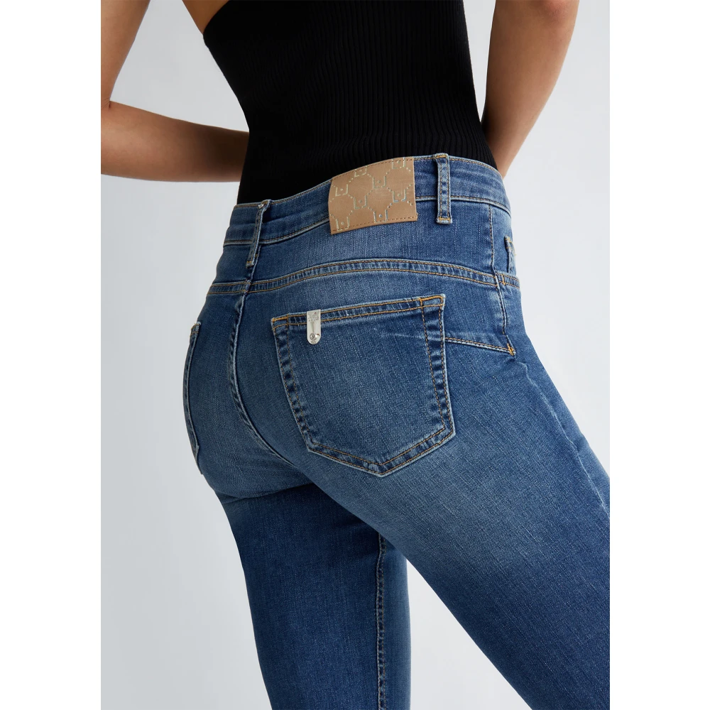 Liu Jo Skinny Bottom Up Jeans Blue Dames