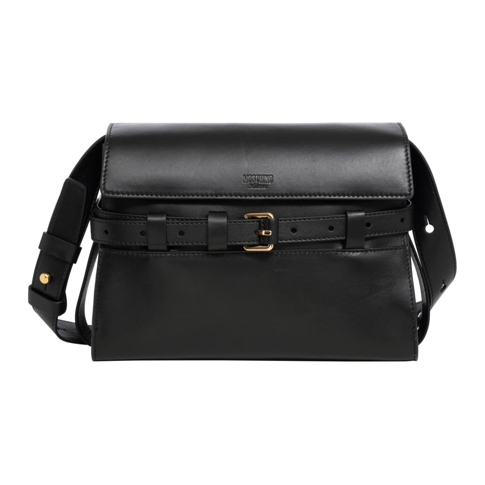 Moschino Stijlvolle Schoudertas met Verstelbare Band Black Dames