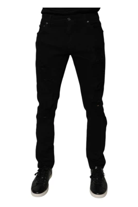 Trasiga Skinny Jeans i Denim