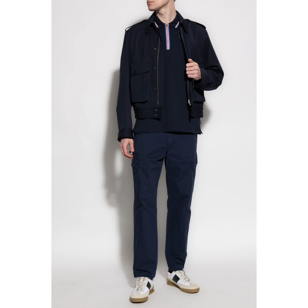 PS By Paul Smith Katoenen 'cargo' broek Blue Heren