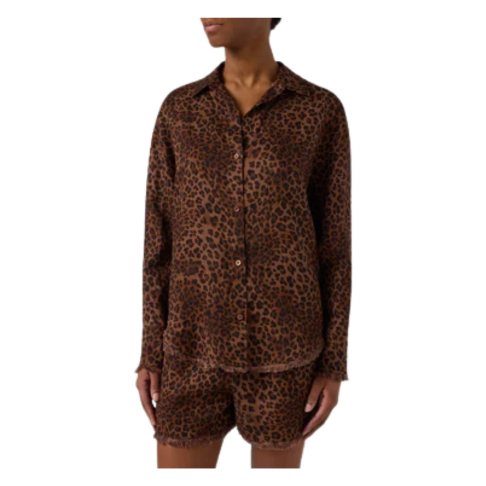 Saint Barth Brown Cristal Shirt - Female - Shirts - L - Blouses & Shirts