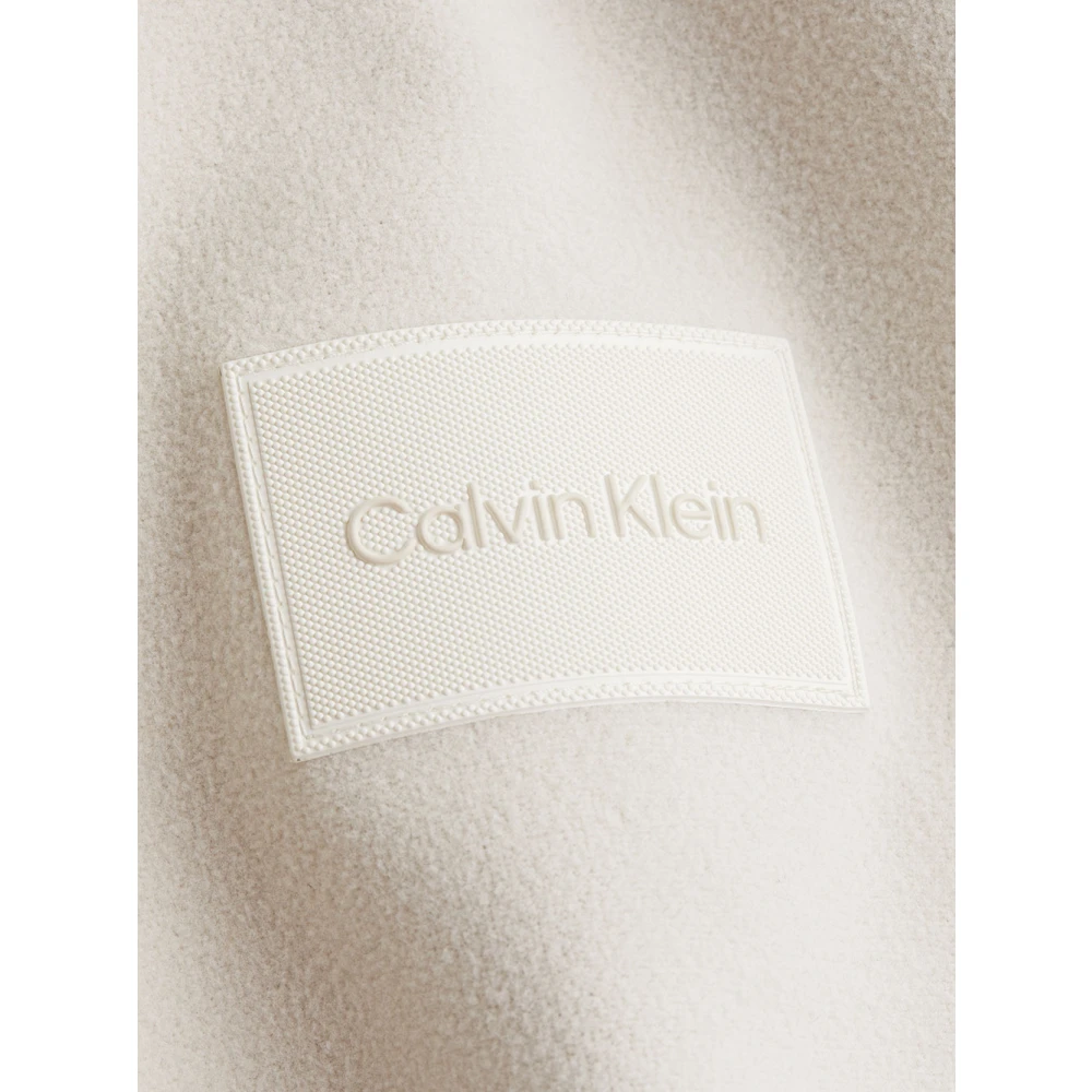 Calvin Klein Heren Bonded Fleece Zip Sweatshirt Beige Heren
