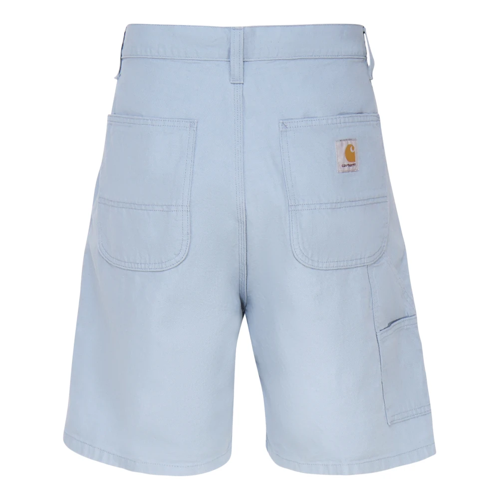 Carhartt WIP Lichtblauwe Linnen Katoen Shorts Blue Heren