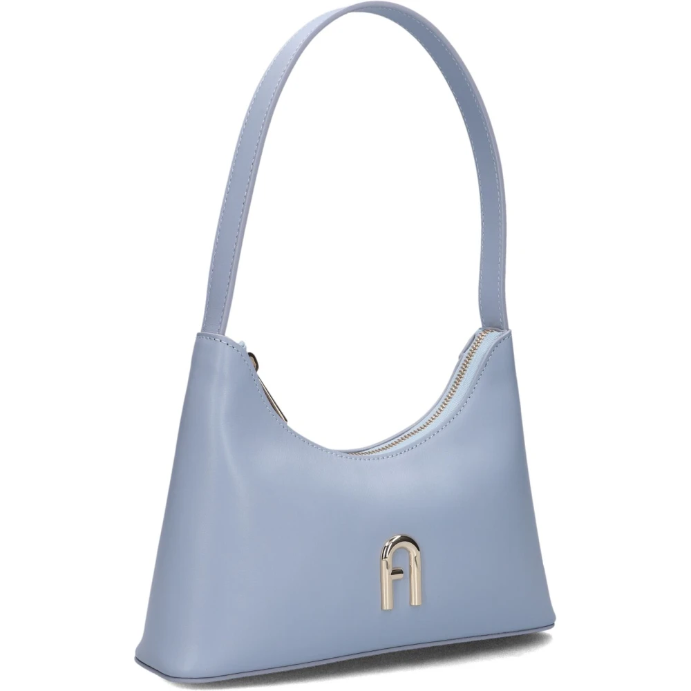 Furla Elegante Leren Mini Tas Lichtblauw Blue Dames