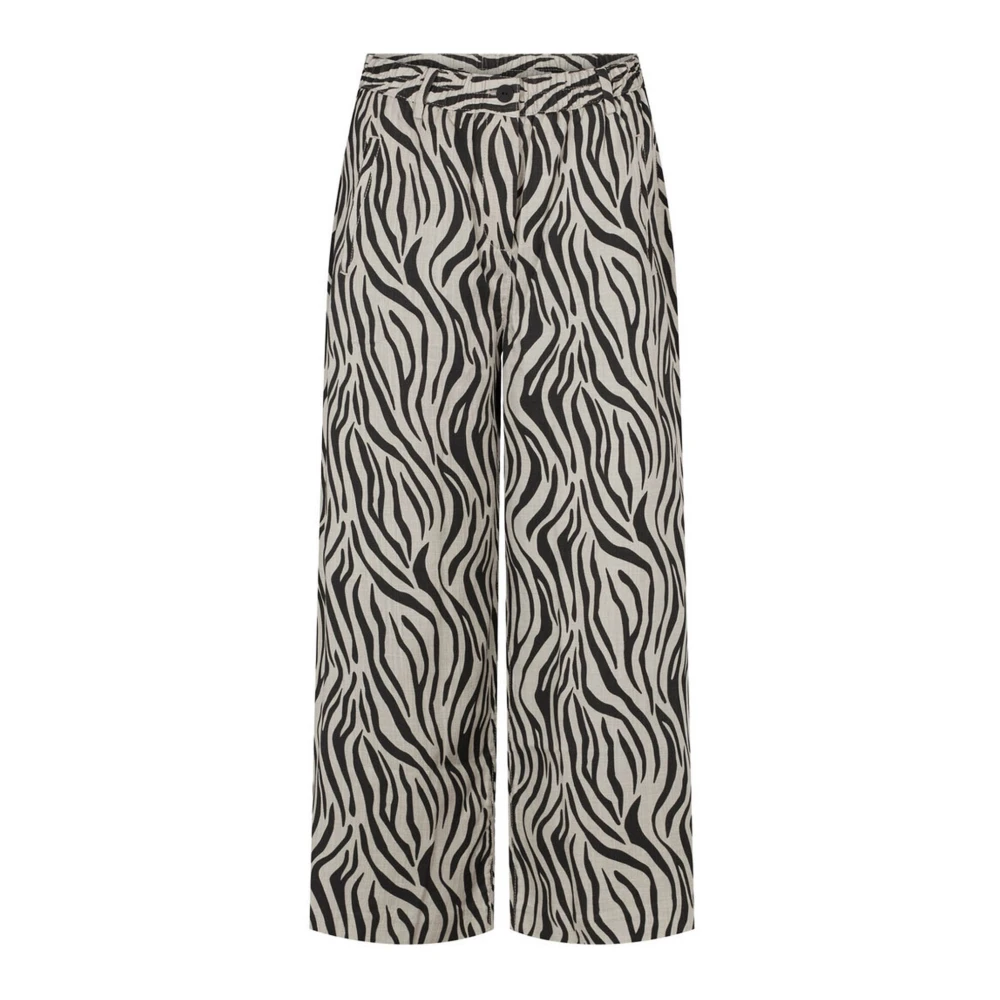 LauRie Wide Trousers Beige Dames
