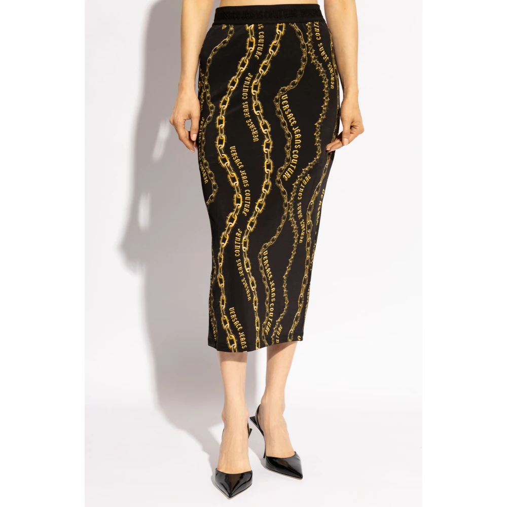 Versace Jeans Couture Rok met logo Black Dames