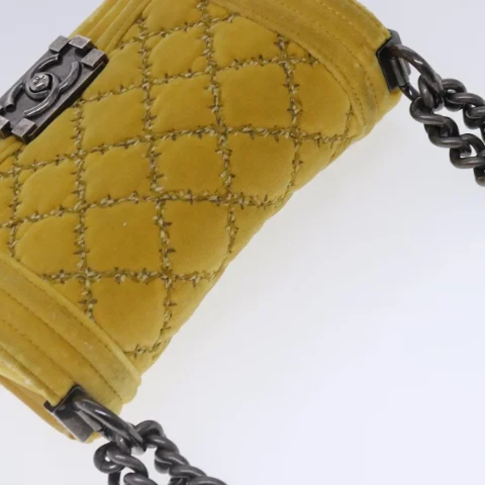 Chanel Vintage Pre-owned Fabric chanel-bags Yellow Dames