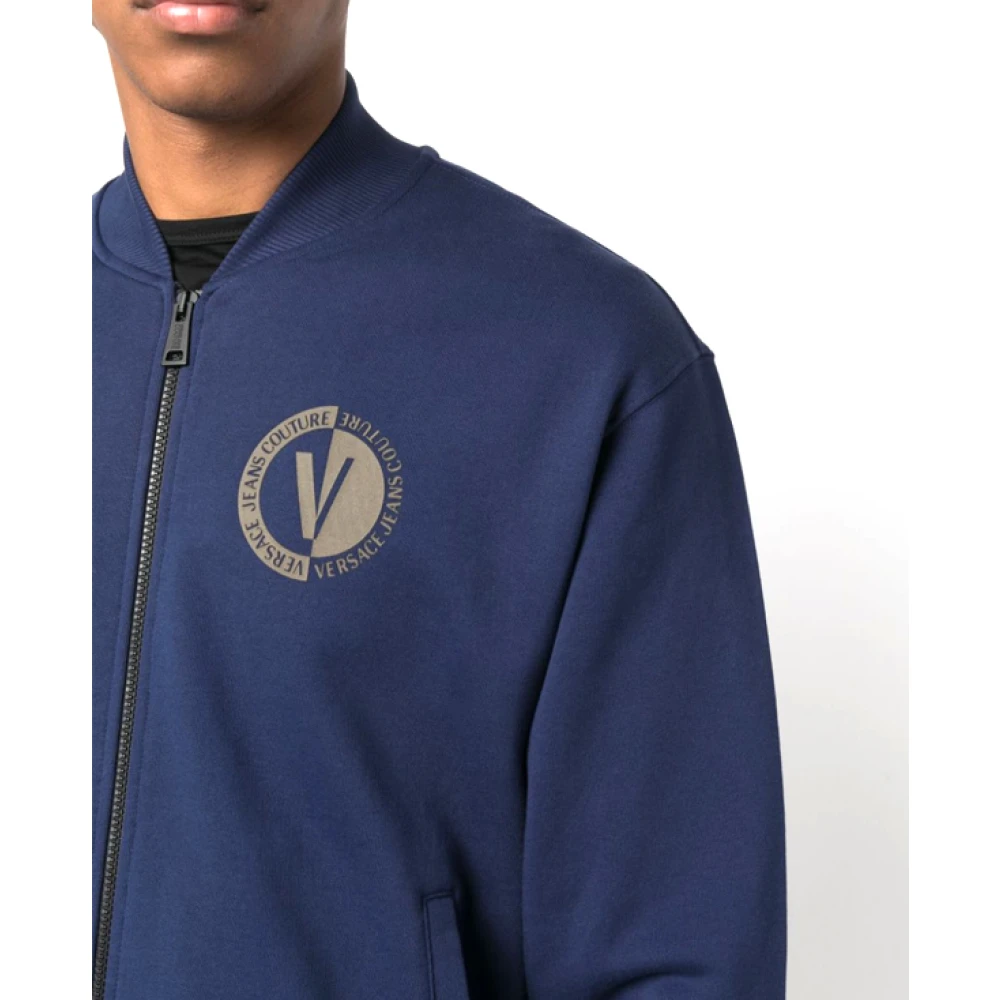 Versace Jeans Couture Navy Logo Sweatshirt Blue Heren