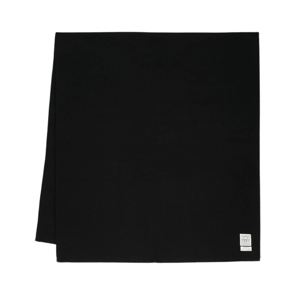 Totême Women's Black Classic Wool Scarf In