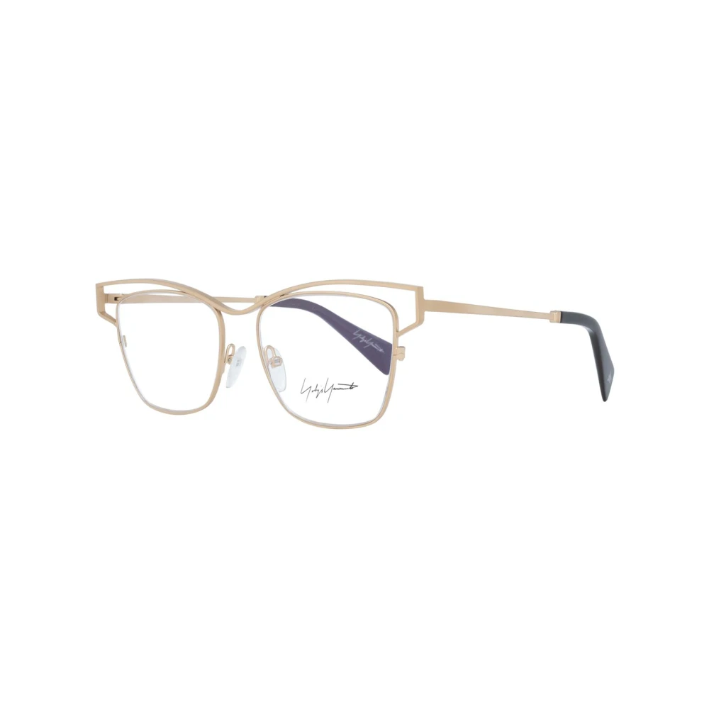 Yohji Yamamoto Women's Yellow Glasses, One Size, Gold Cateye Optical Frames