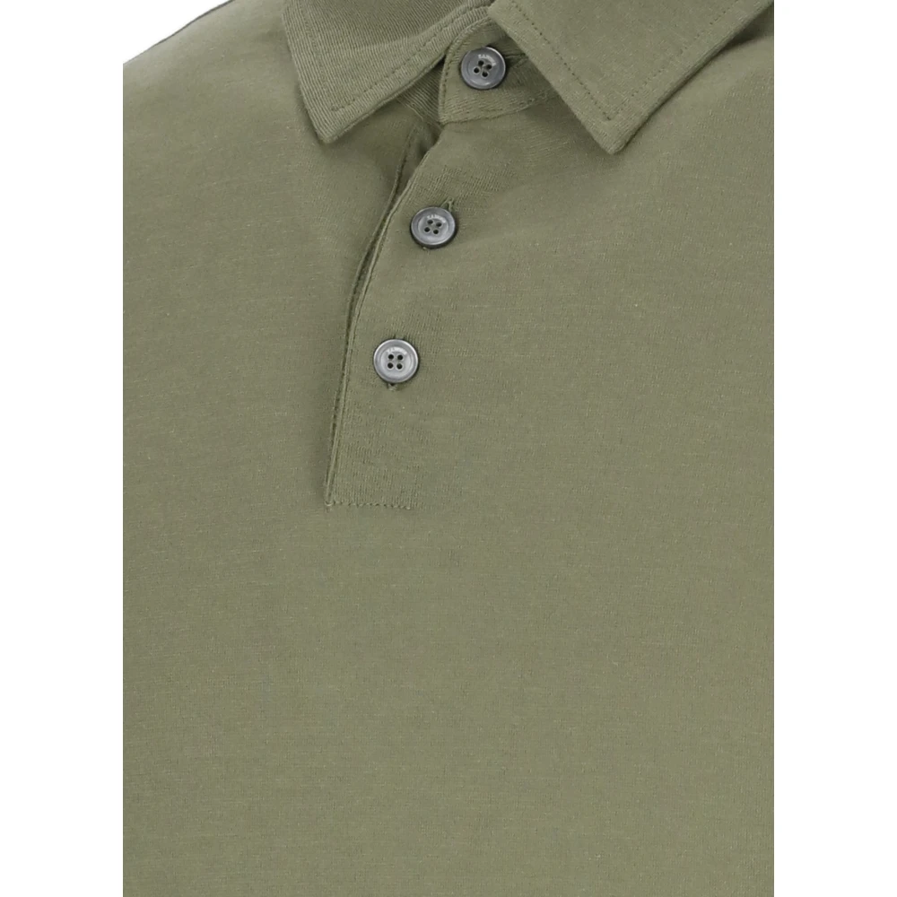 Zanone Groene Katoenen Poloshirt voor Mannen Green Heren