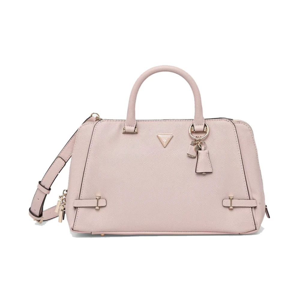 Guess Vrouw Roze Gestructureerde Satchel Handtas