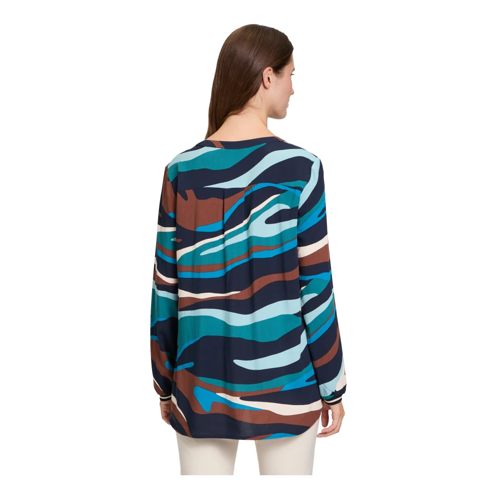 Betty Barclay Gedrukte blouse met opstaande kraag Multicolor Dames