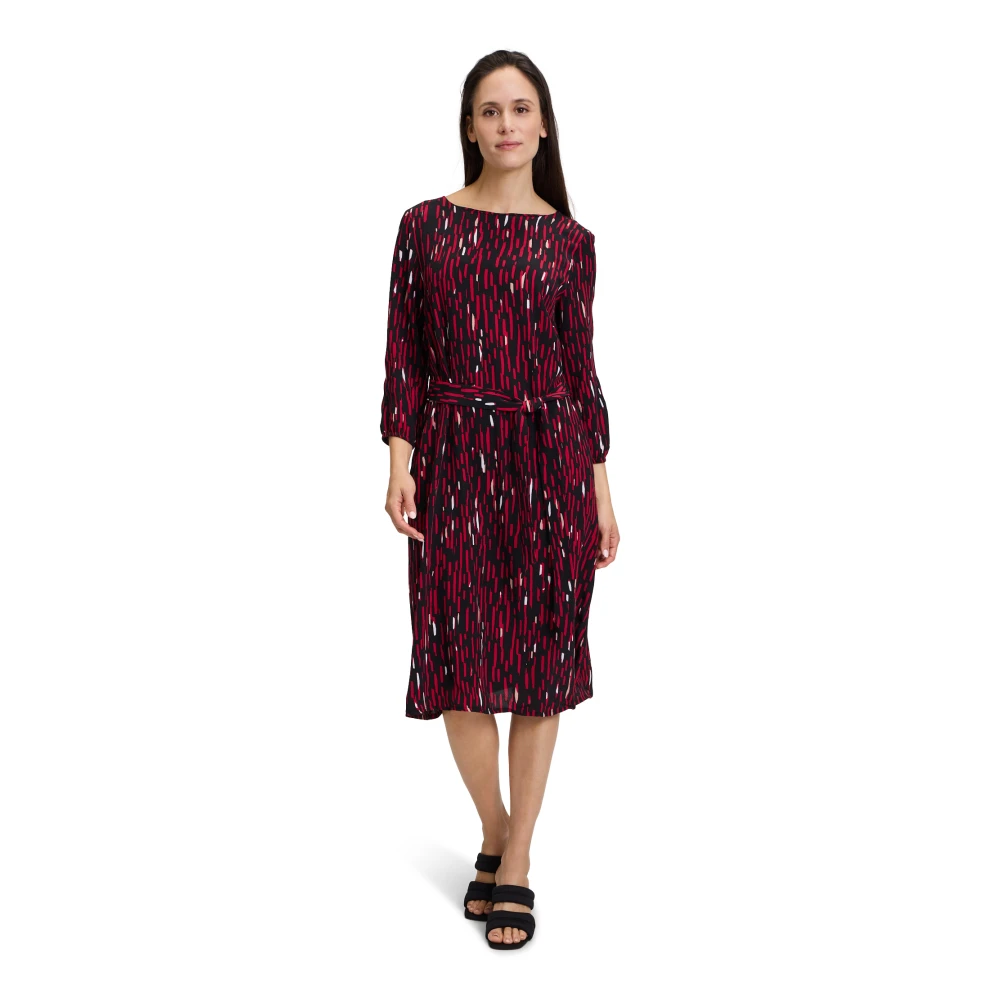 Betty & Co Casual Jurk met 3 4 Mouwen Multicolor Dames