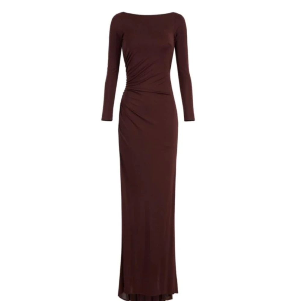 Elisabetta Franchi Bruine Elegante Jurk Brown Dames