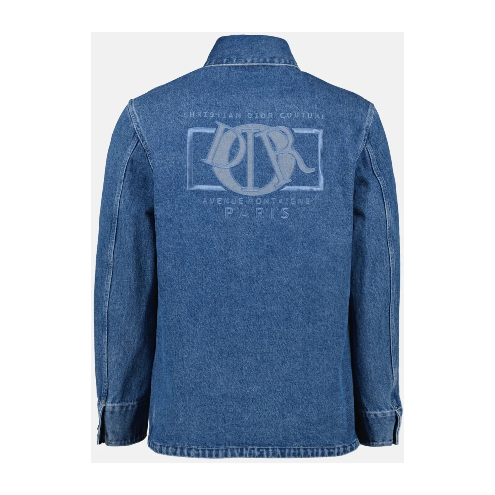 Dior Denim Charm Shirt Herfst-Winter 2024 Mannen Blue Heren