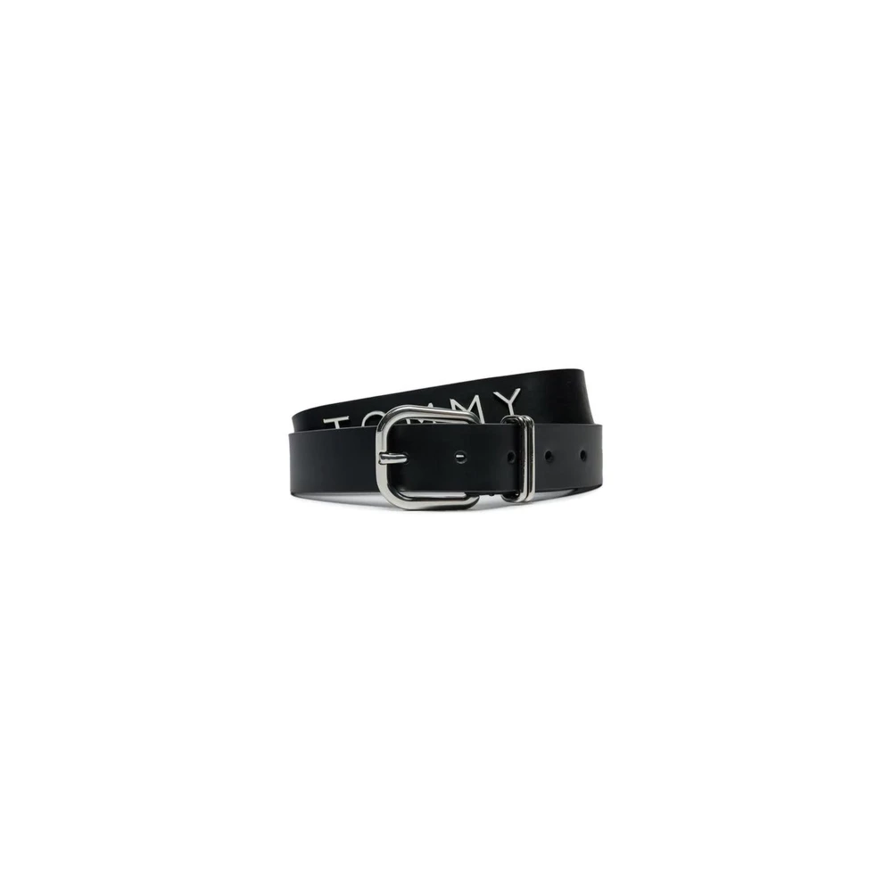 Tommy Hilfiger Stijlvolle Leren Riem Collectie Black Dames