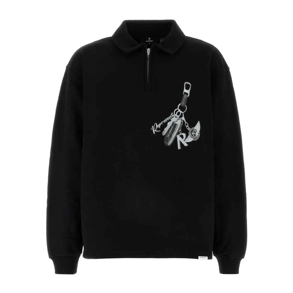 Represent Stijlvol Zwart Katoenen Sweatshirt Black Heren