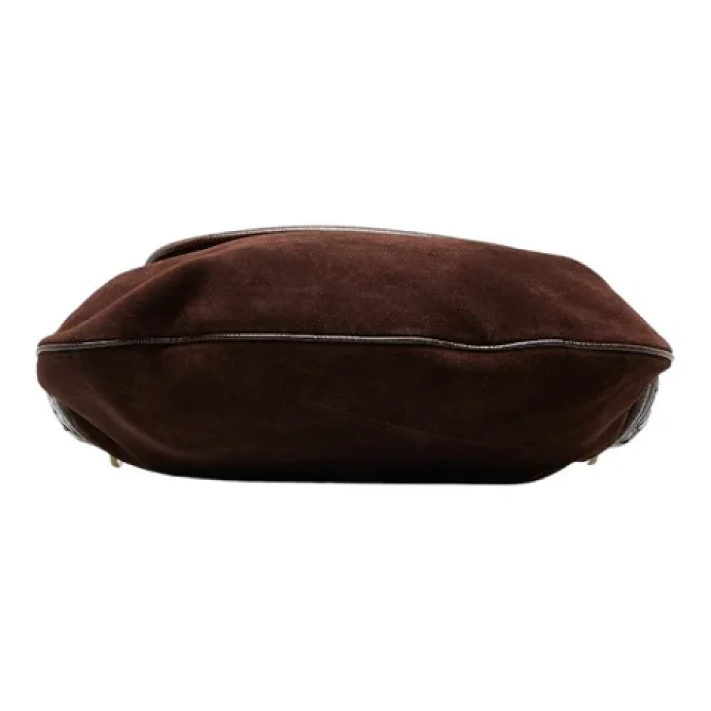 Bvlgari Vintage Pre-owned Suede shoulder-bags Brown Dames