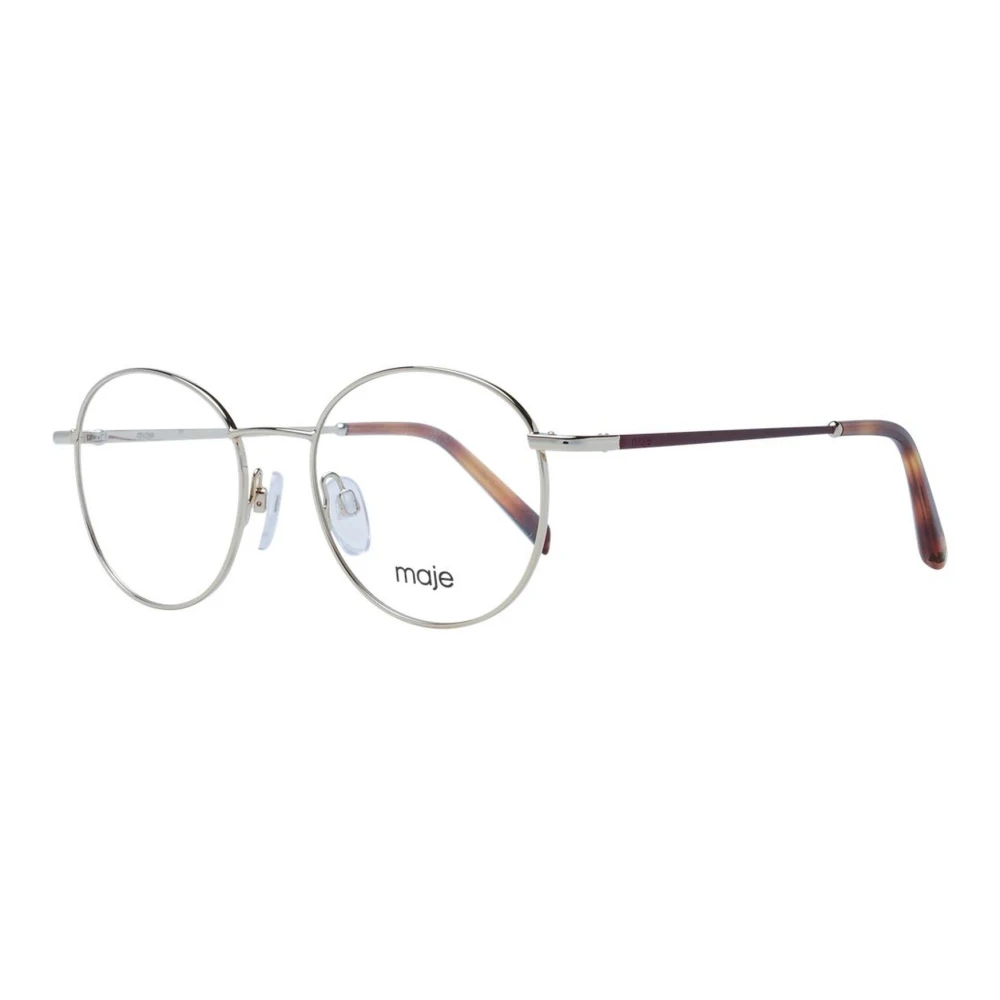 Maje Ronde metalen brilmonturen in zilver Gray Dames
