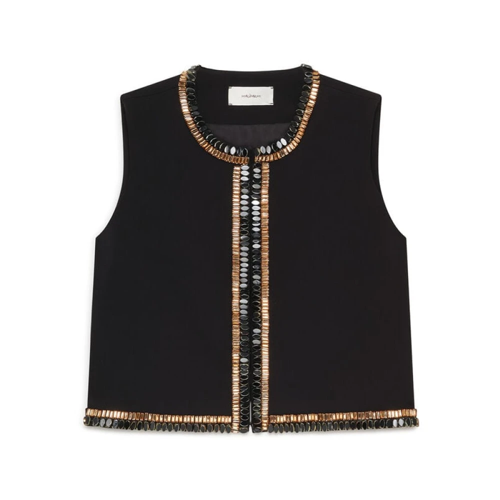 Maliparmi Women's Black Waistcoats, S, Disco Cady Waistcoat