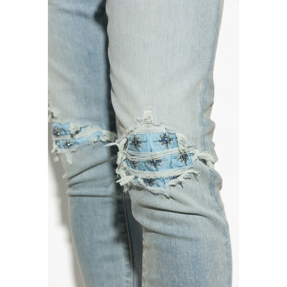 Amiri Jeans met logo Blue Heren