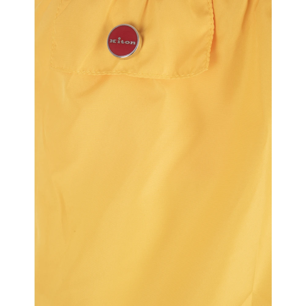 Kiton Gele Sea Kleding met Logo Appliqué Yellow Heren