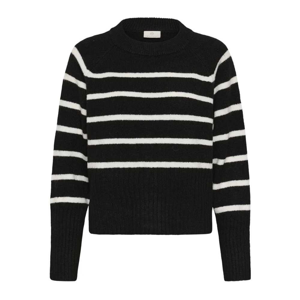 Kaffe - Rundhals-Strickware - Knitwear - Damen - Schwarzk - Xl - Bild 3