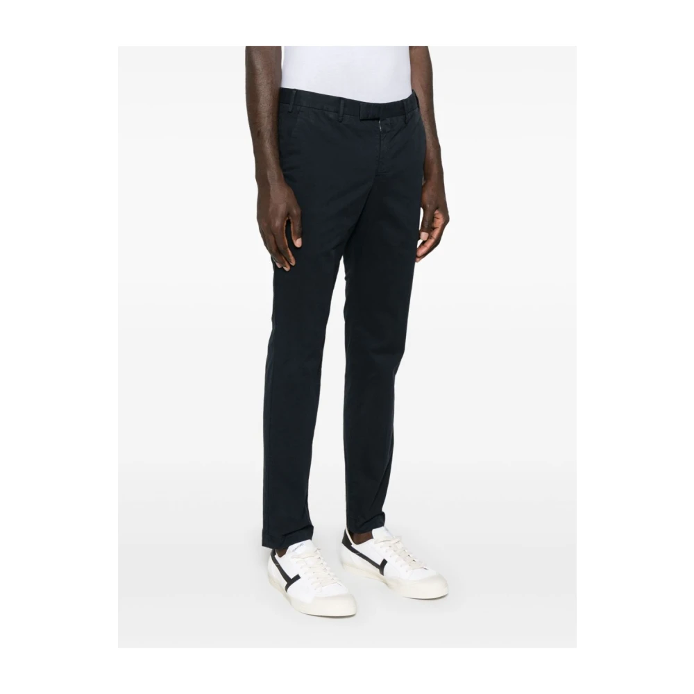 PT Torino Blauwe Broek met Pruisisch Blauwe Details Blue Heren
