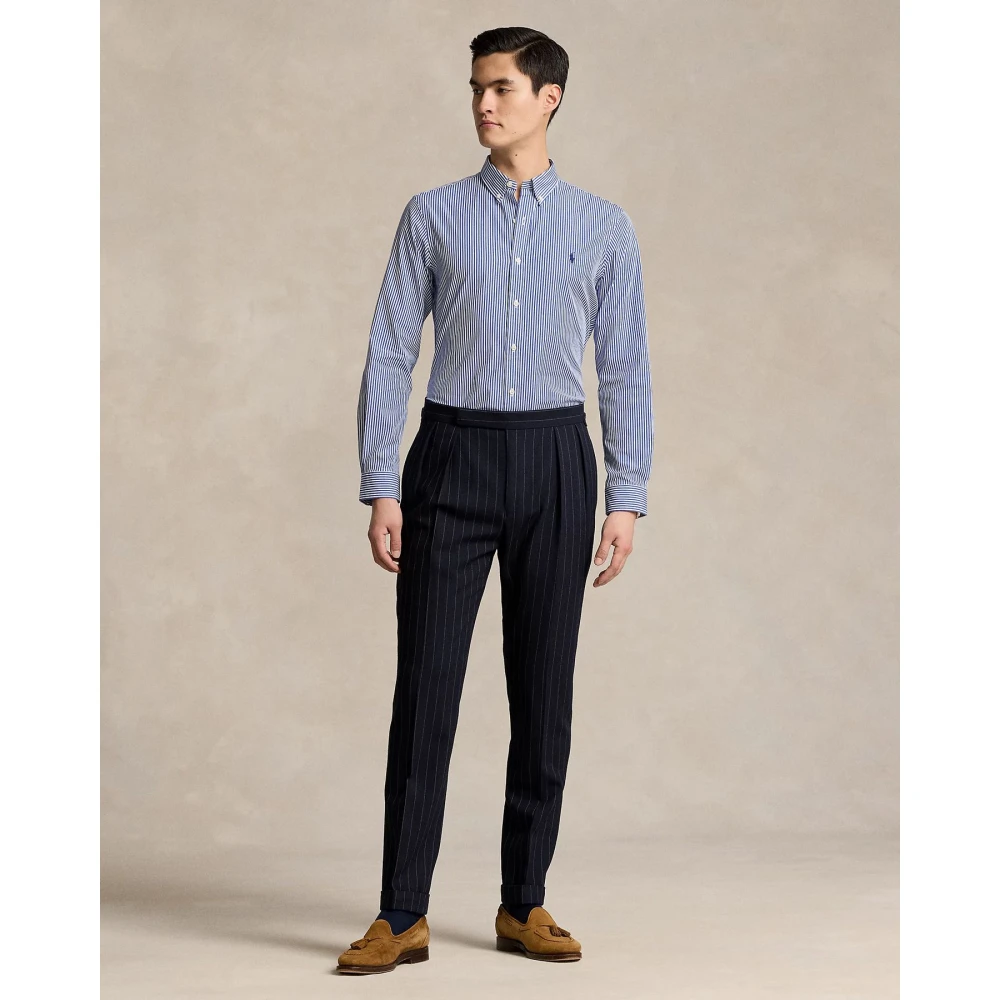 Polo Ralph Lauren Slim-Fit Stretch Poplin Overhemd Blue Heren