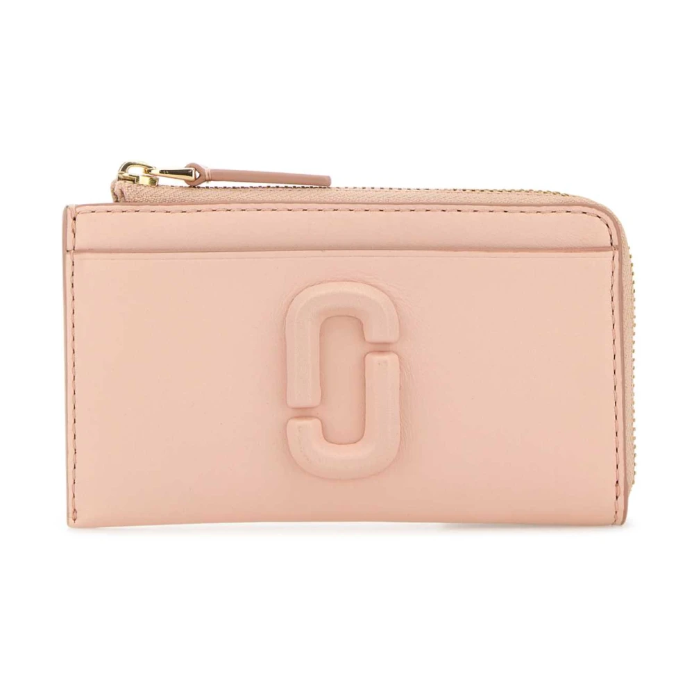 Marc Jacobs Pastelroze Leren Kaarthouder Pink Dames