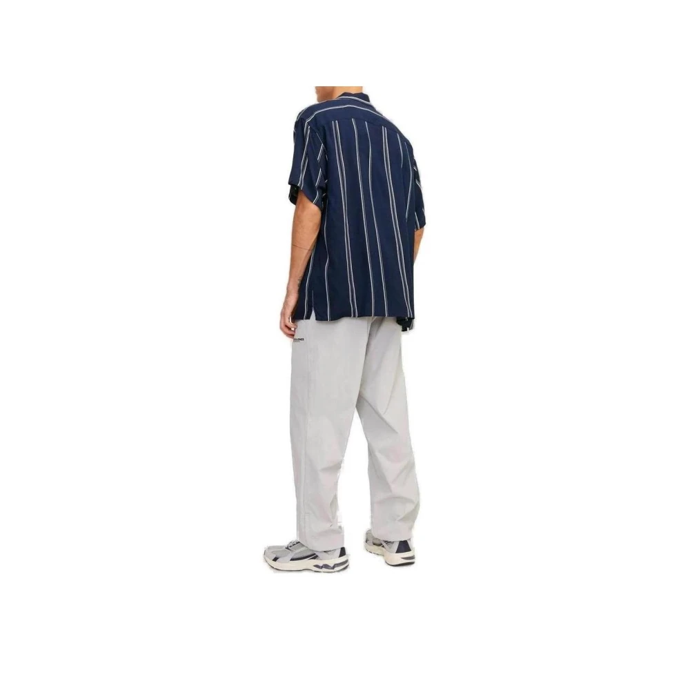 jack & jones Blauw Verticaal Gestreept Shirt Mannen Collectie Blue Heren