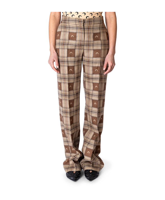 bruine-jacquard-wijde-pijp-broek