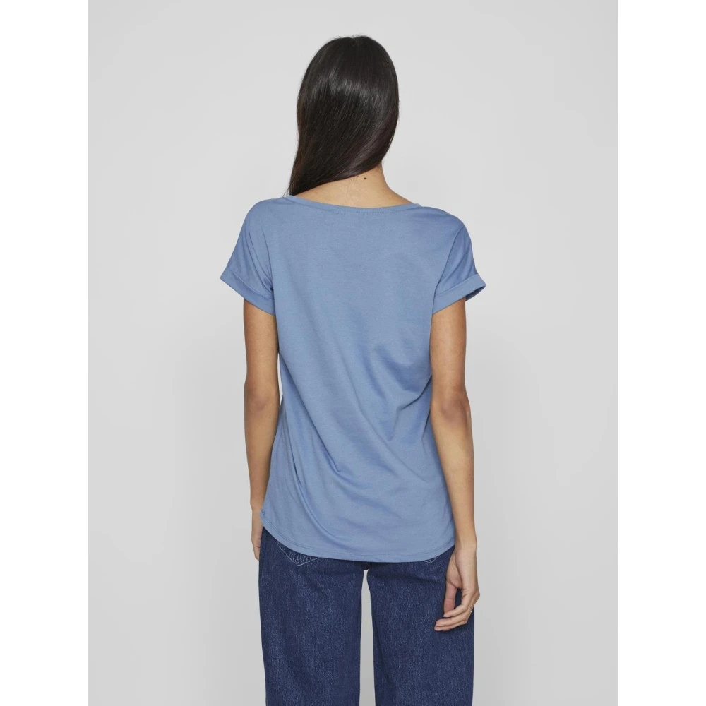 Vila Dreamers Pure Donna T-Shirt Blue Dames