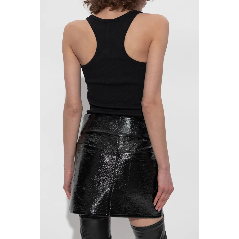 Courrèges Mouwloze top Black Dames