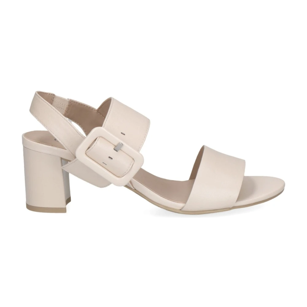 Caprice Beige Casual Öppna Platta Sandaler Beige, Dam