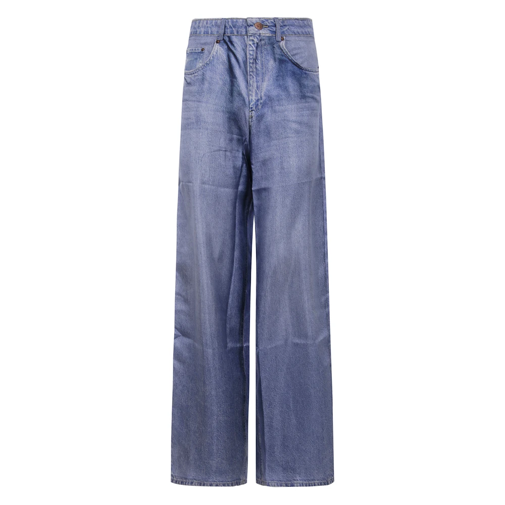 Pierre-Louis Mascia Aloe Wide Leg Trousers Blue Dames