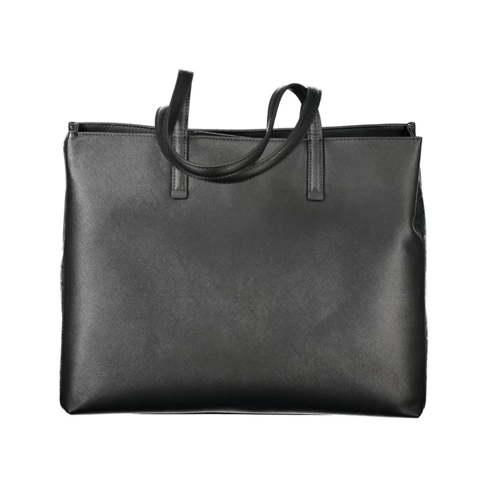 Calvin Klein Zwarte Polyethyleen Handtas Black Dames